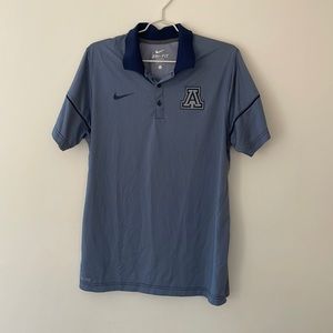 Nike dry fit university of Arizona polo, blue